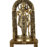 Brass Ram Lalla Statue with Arch | 24" x 12" x 8" (61 x 30.5 x 20.3 cm) | 17.2 kg Superfine Enhanced Carving | Temple Grade Divine Art | Child Form